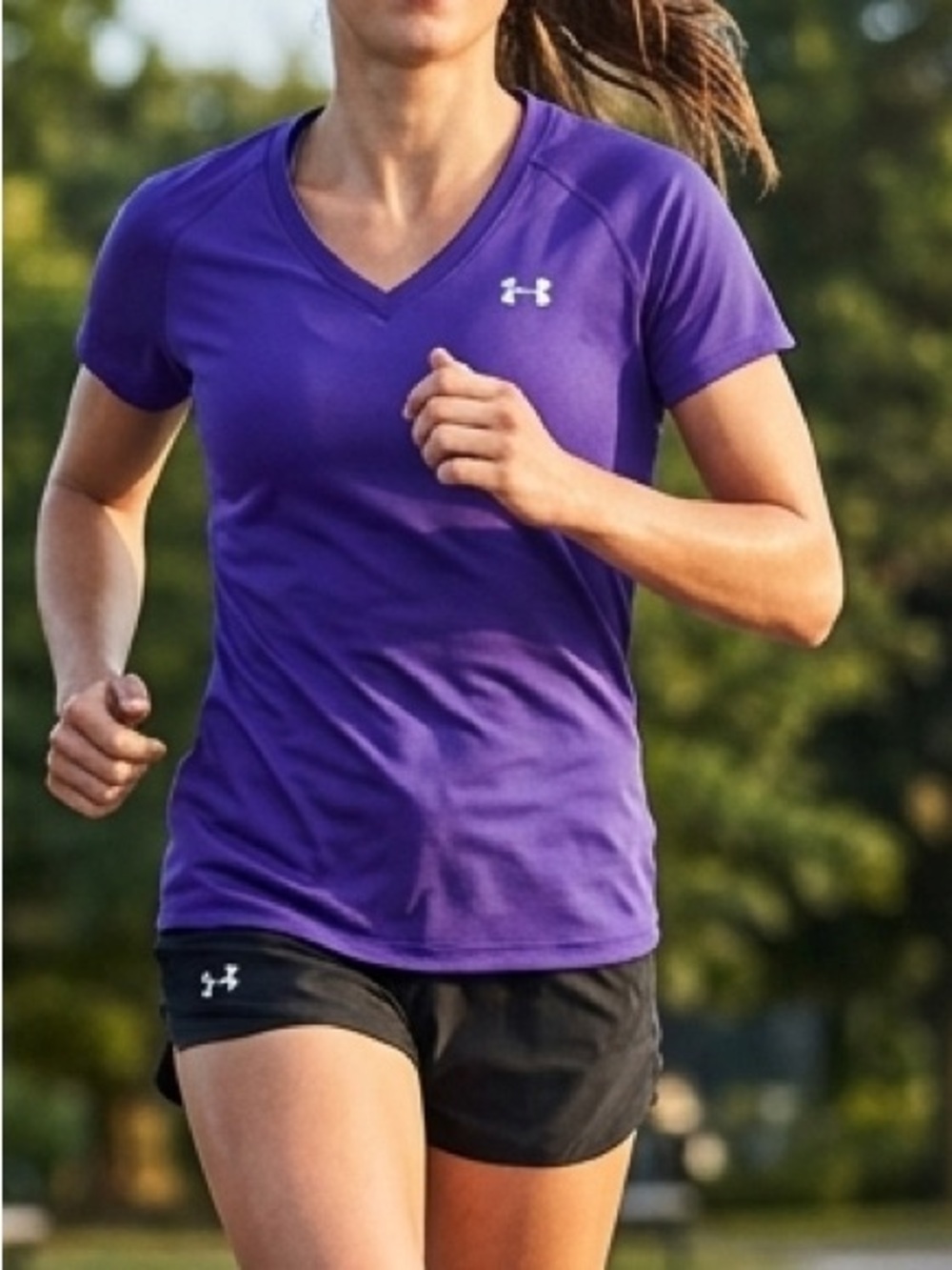 Under Armour Purple V-Neck Athletic Shirt